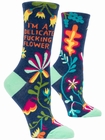 Delicate Fucking Flower - Damensocken Blue Q